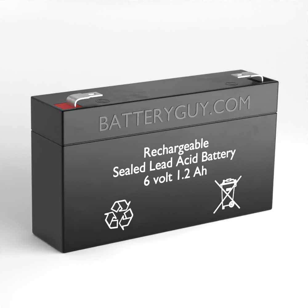 PE6V1.2 Replacement 6V 1.2Ah SLA Rechargeable Battery - 4 Pack for Emergency Lights, Security Systems & Medical Devices