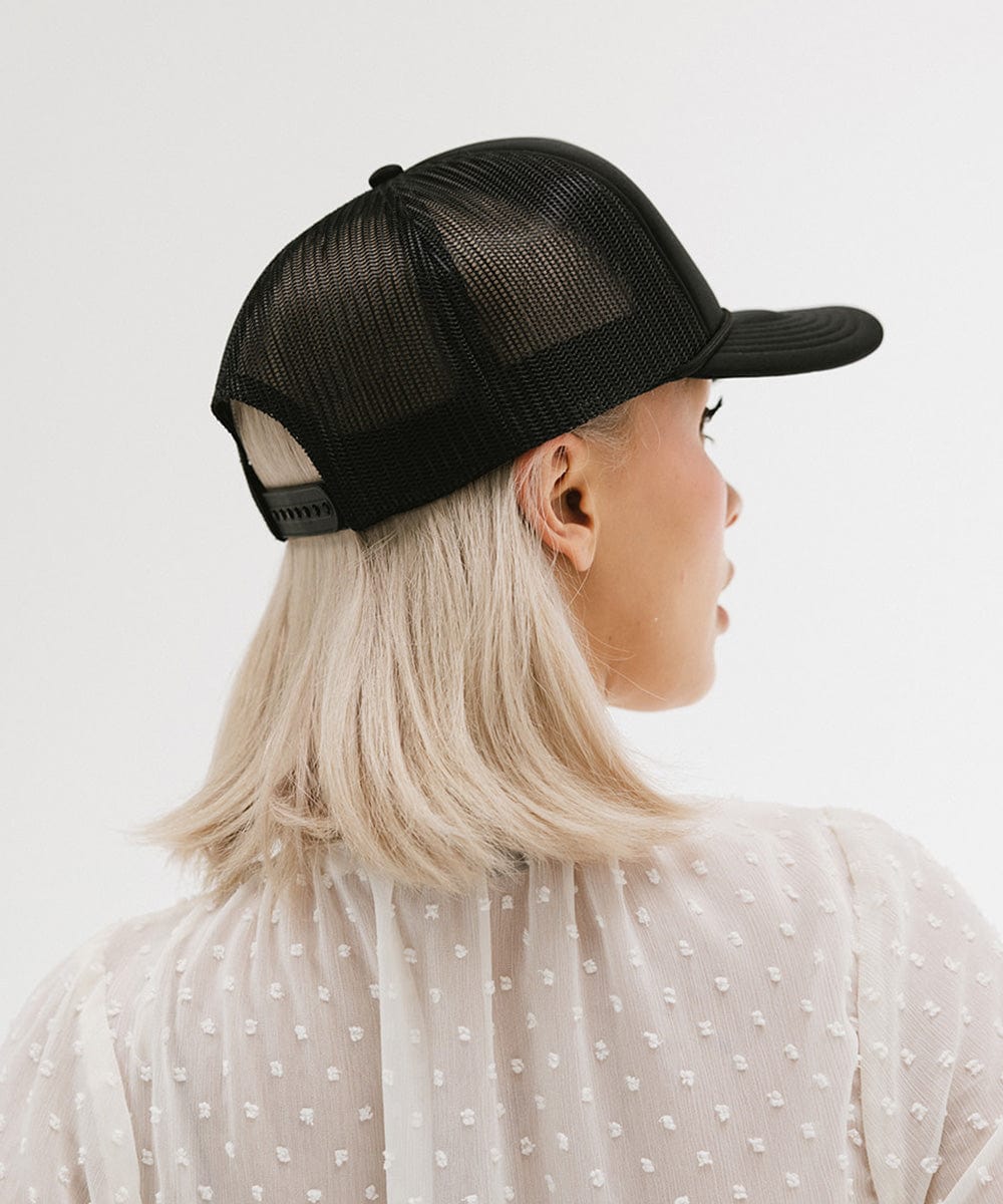 Gigi Rodeo Trucker Hat for Women - Vintage Distressed Denim Baseball Cap with Mesh Back - Perfect for Outdoor, Concerts & Country Music Festivals