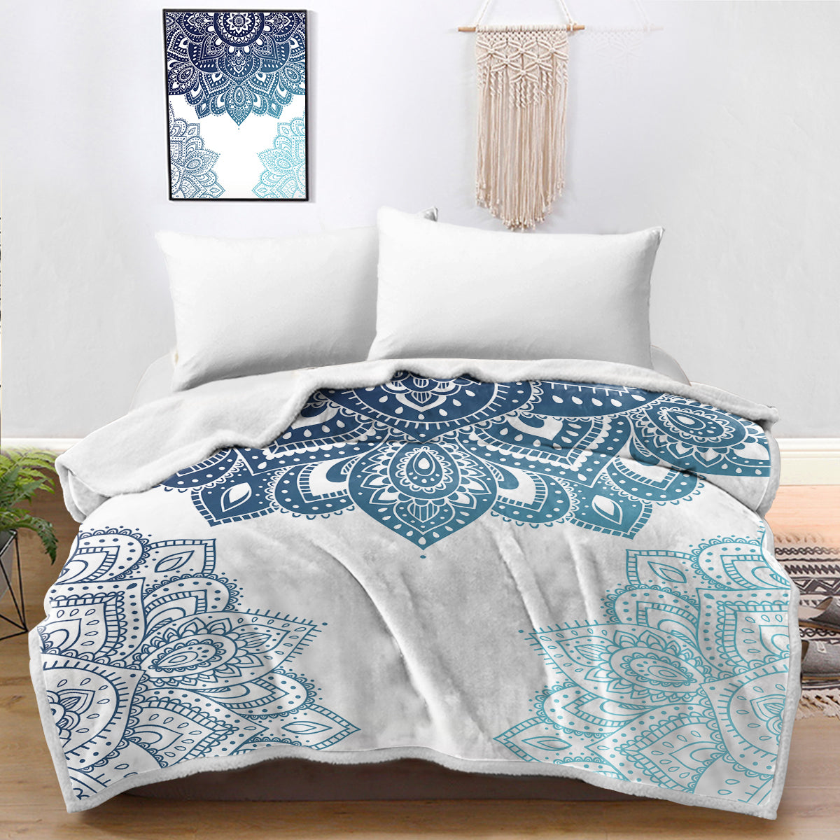 Bohemian Beach Bedspread Blanket - Lightweight Cotton Throw for Summer, Outdoor Picnics & Boho Home Decor - Perfect for Beach Trips, Camping & Cozy Evenings