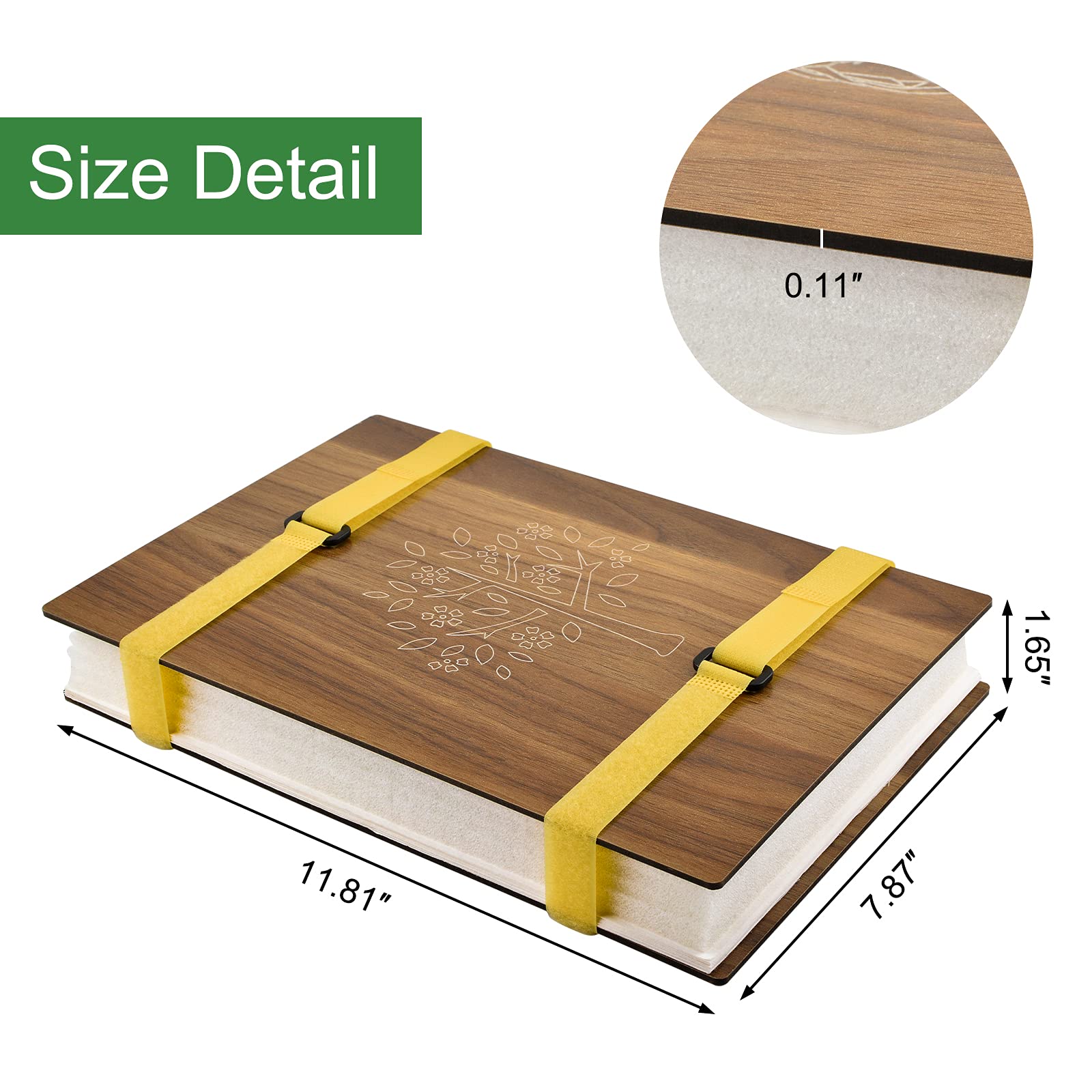 WANDIC Large Wooden Flower Press Kit for DIY Art, Handicrafts & Specimens - Plant Press Book, Leaves Press Kit for Outdoor Learning & Nature Exploration - Perfect for Botanical Art, Scrapbooking & Educational Projects