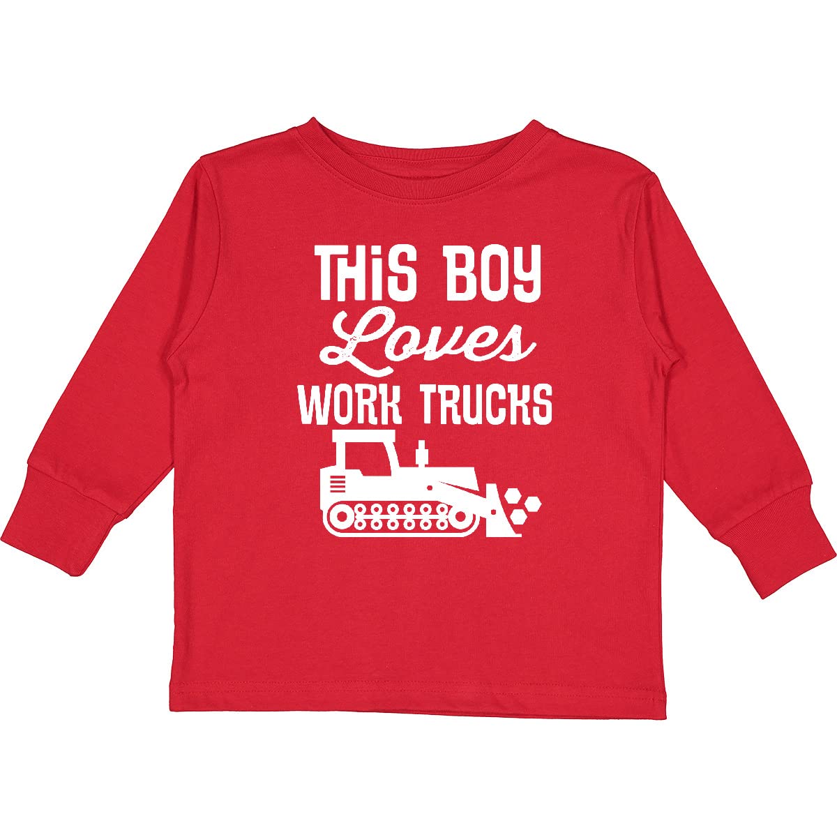 Inktastic Construction Truck Bulldozer Toddler Boys Long Sleeve T-Shirt - Fun Playtime & Outdoor Adventure Shirt for Kids