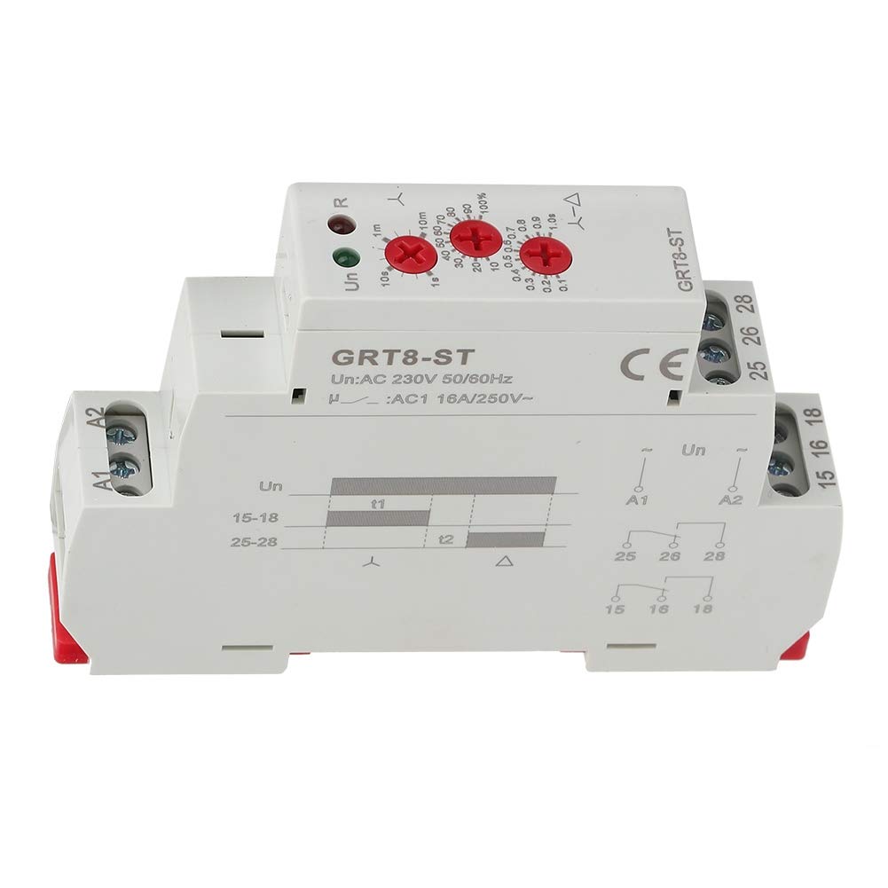 AC/DC 12-240V Delta Timer Soft Starter with Delay Relay & LED Status Indicator - Motor Starter for Delta Motors (A230) | Perfect for Industrial Equipment, HVAC Systems, and Automation Control