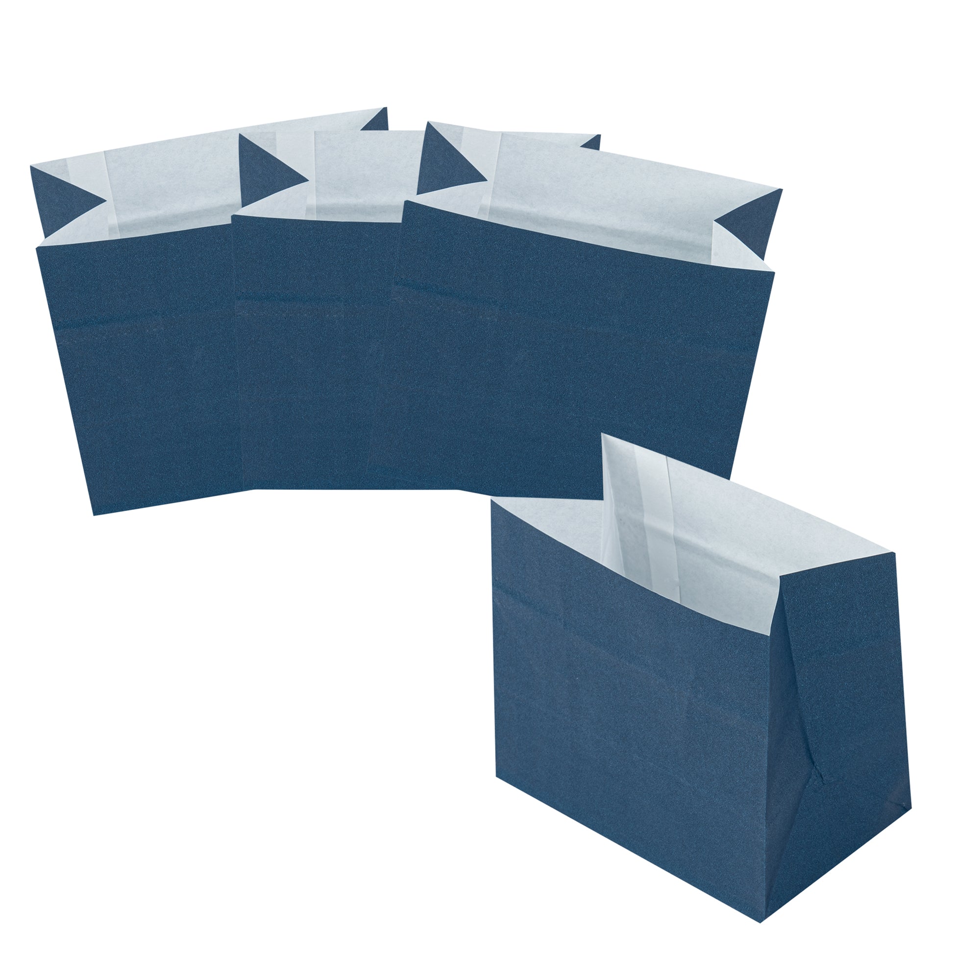Premium Midnight Blue Paper Snack Bags 4.25