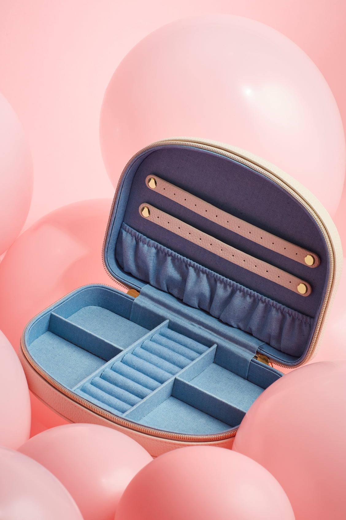 Half Moon Large Jewelry Box - Elegant Storage for Necklaces, Rings & Bracelets - Perfect for Travel, Gifts & Home Decor