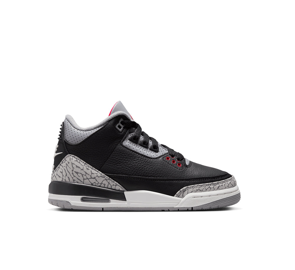 Air Jordan 3 Retro GS Black Cement Sneakers - Kids Basketball Shoes for School & Street Style