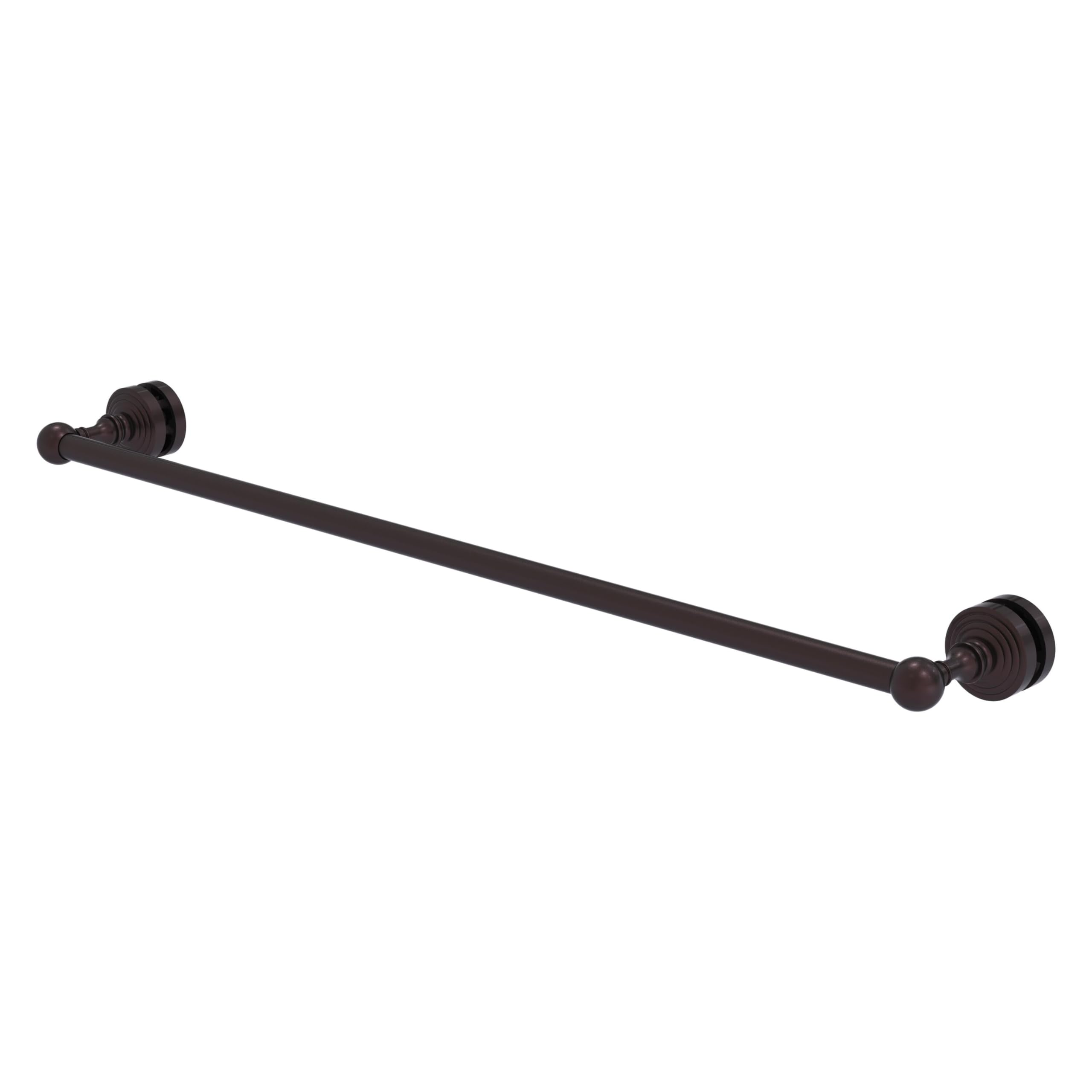 Allied Brass WP-41-SM-30 Waverly Place Collection 30 Inch Shower Door Towel Bar in Antique Bronze - Perfect for Bathroom Organization and Luxury Spa Experience