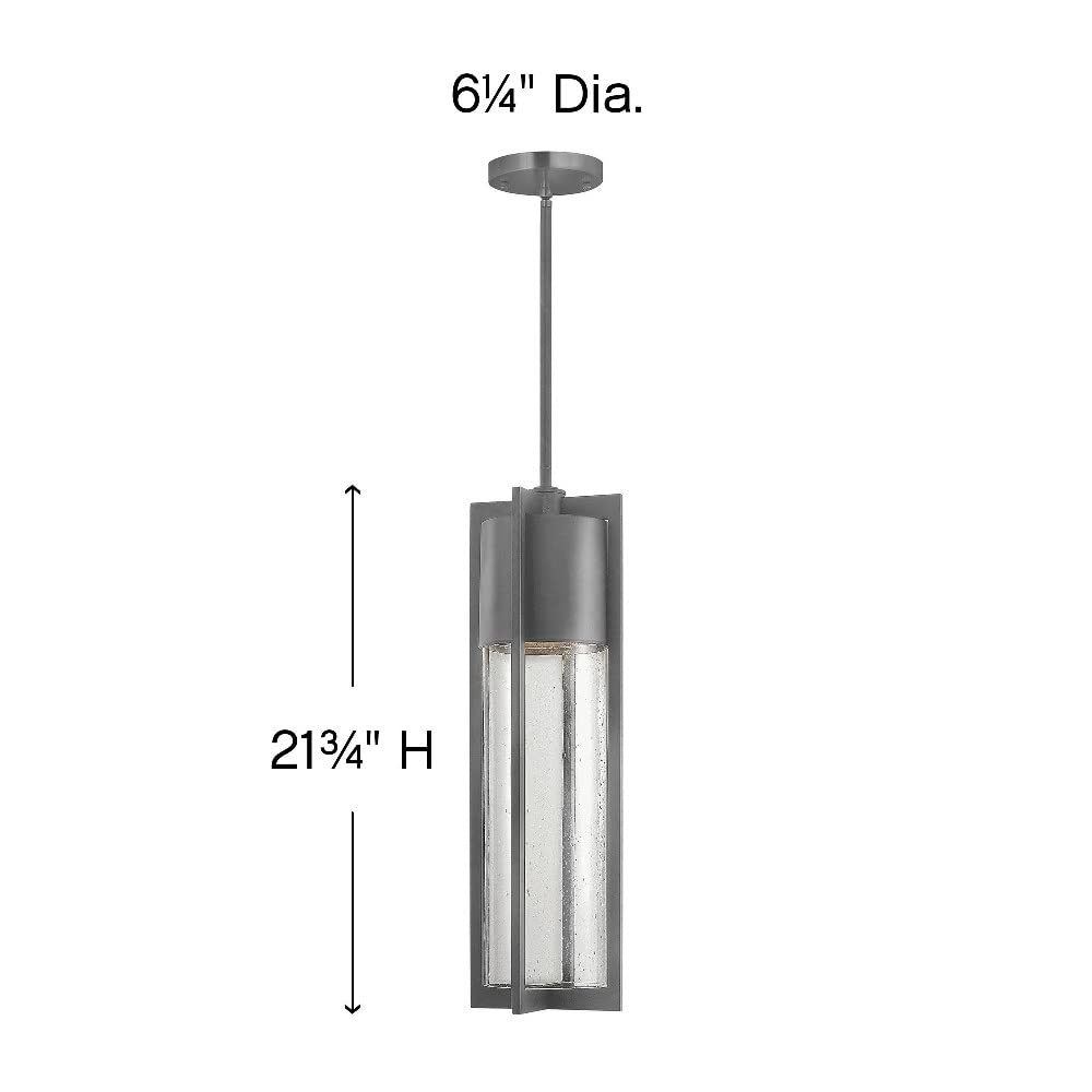 Modern Black Outdoor Hanging Lantern - 6.25