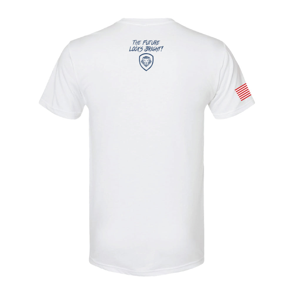 Team America Retro White Valuetainment Slim Fit Short Sleeve T-Shirt - Patriotic Casual Wear for Men, Street Style, Summer Outfits & Everyday Comfort