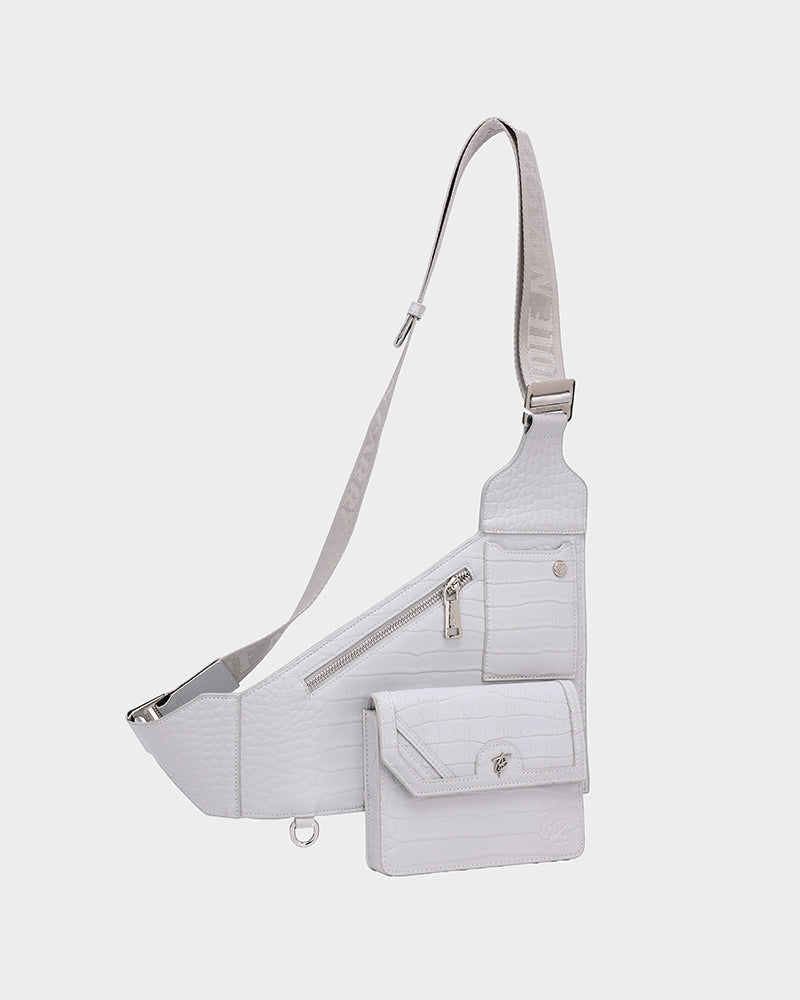Blast Off Sling Bag - White Crossbody Shoulder Bag for Men & Women | Perfect for Travel, Hiking, Gym & Everyday Use