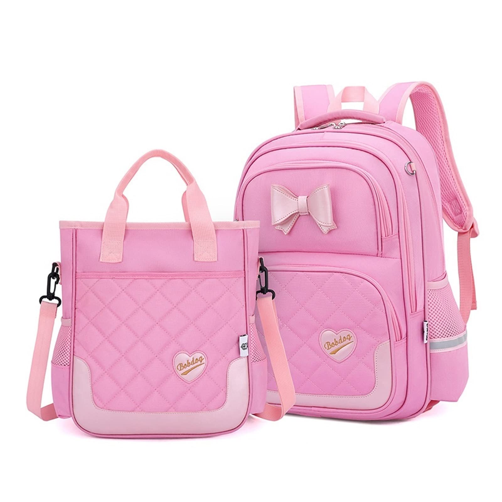 DAPERCI 3-Piece Kawaii Backpack Set for Girls - Cute School Bags for Teenagers & Kids, Ergonomic Orthopedic Design (Pink) - Perfect for School, Travel & Daily Use