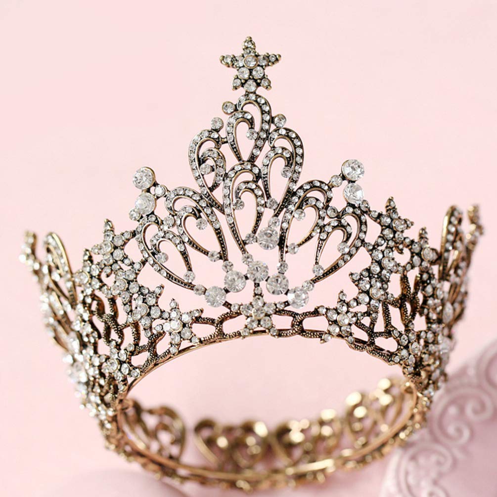Lurrose Rhinestone Tiara Crown - Baroque Crystal Wedding Headpiece for Brides, Princess, Queen, Birthday & Miss Pageant | Elegant Hair Accessories for Weddings, Parties & Special Occasions