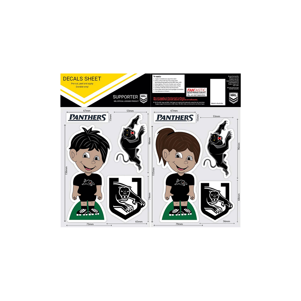 Penrith Panthers Decals for Boys and Girls - High-Quality Vinyl Stickers for Cars, Laptops, and Water Bottles - Perfect for School, Sports, and Fan Gifts