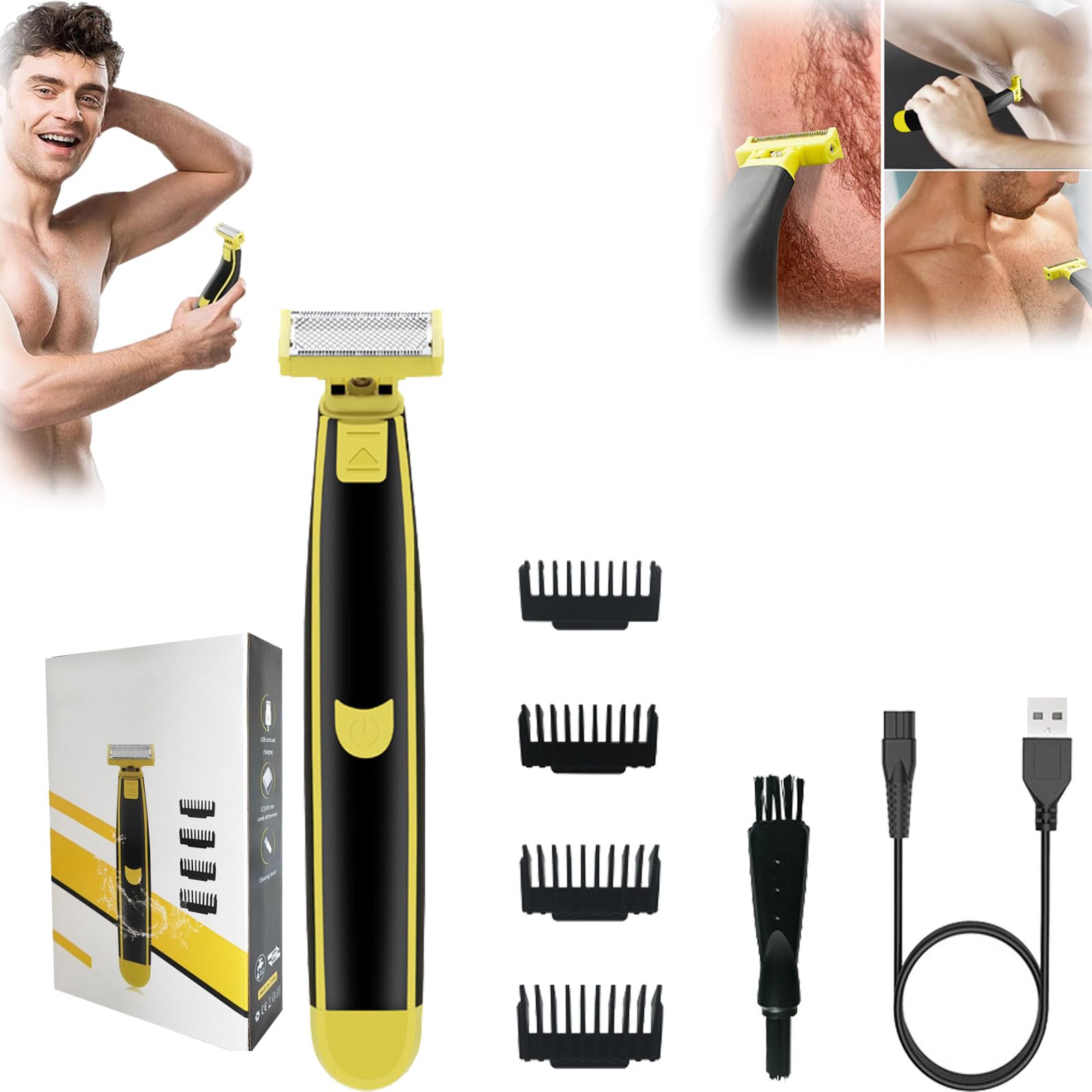 VRSGS Rechargeable Wet & Dry Electric Shaver for Men - Portable Mini Travel Shaver with Dual Use for Wet/Dry Shaving - Perfect for Home, Gym, Travel & On-the-Go Grooming (1 Set)