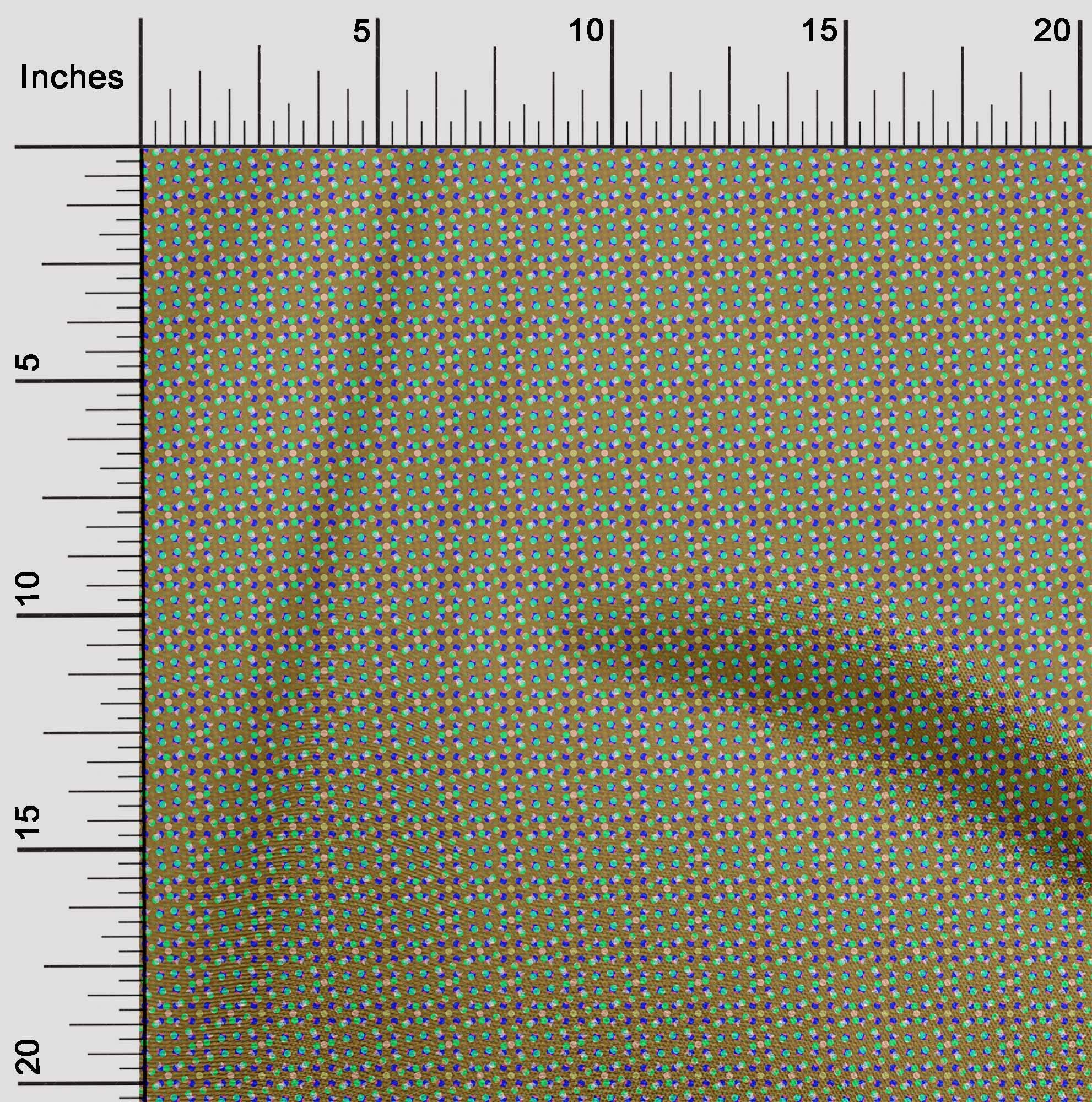 Premium Cotton Jersey Olive Green Dot Print Fabric by The Yard - 58 Inch Wide for DIY Clothing, Sewing Projects & Home Decor | Soft, Durable Material for Dresses, Quilts & Crafting