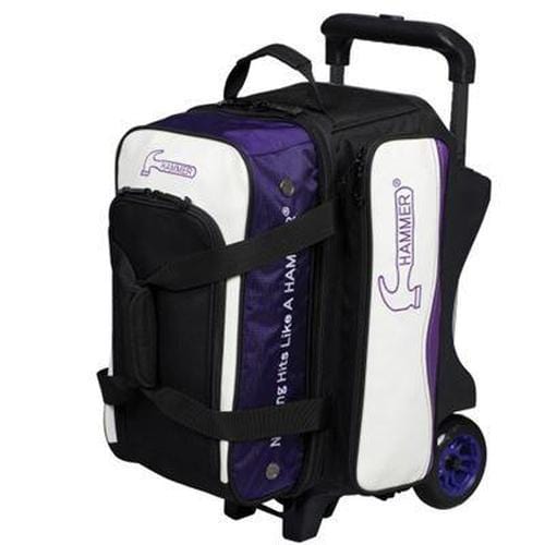 Hammer Vibe Double Roller Bowling Bag - Purple & White for Men & Women - Perfect for League Play, Tournaments & Practice Sessions