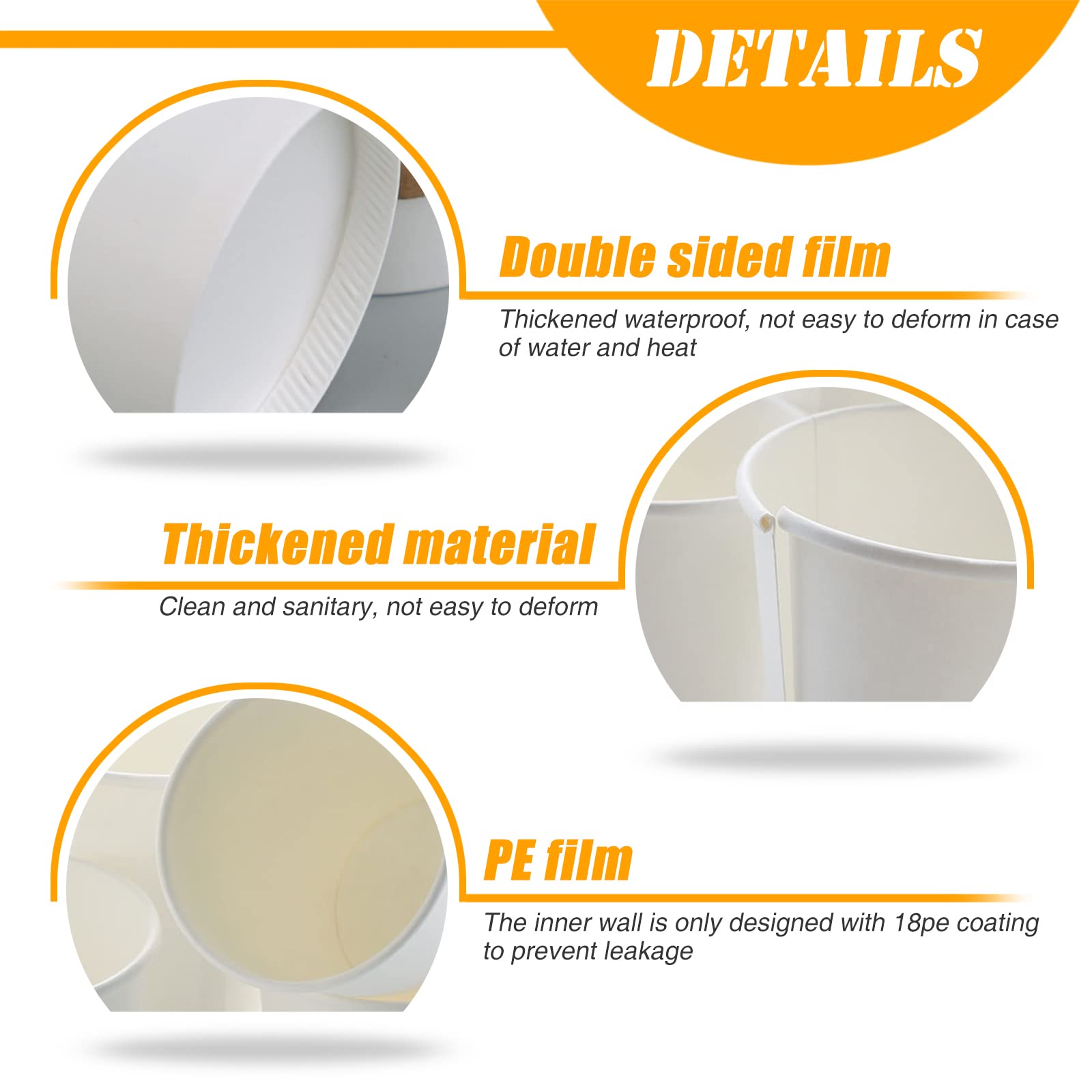 12 oz Disposable Coffee Cups with Lids - 20 Pack White Paper Cups for Hot & Cold Beverages - Perfect for Coffee, Tea, Water, Office, Cafes & Parties