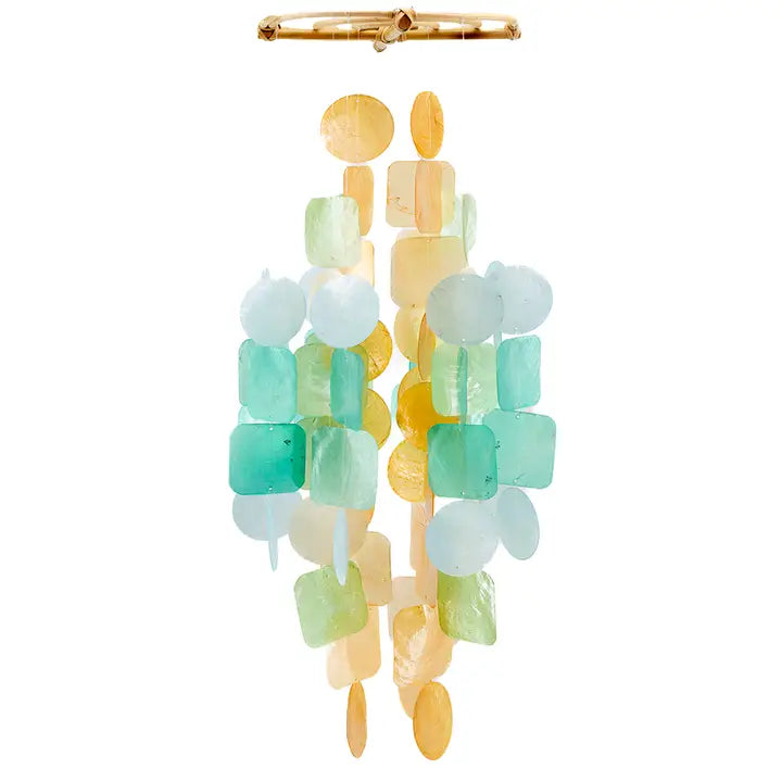 Fresh Mango Wood Wind Chime with 3 Tubes - Relaxing Outdoor Garden Decor for Patio, Balcony, and Backyard