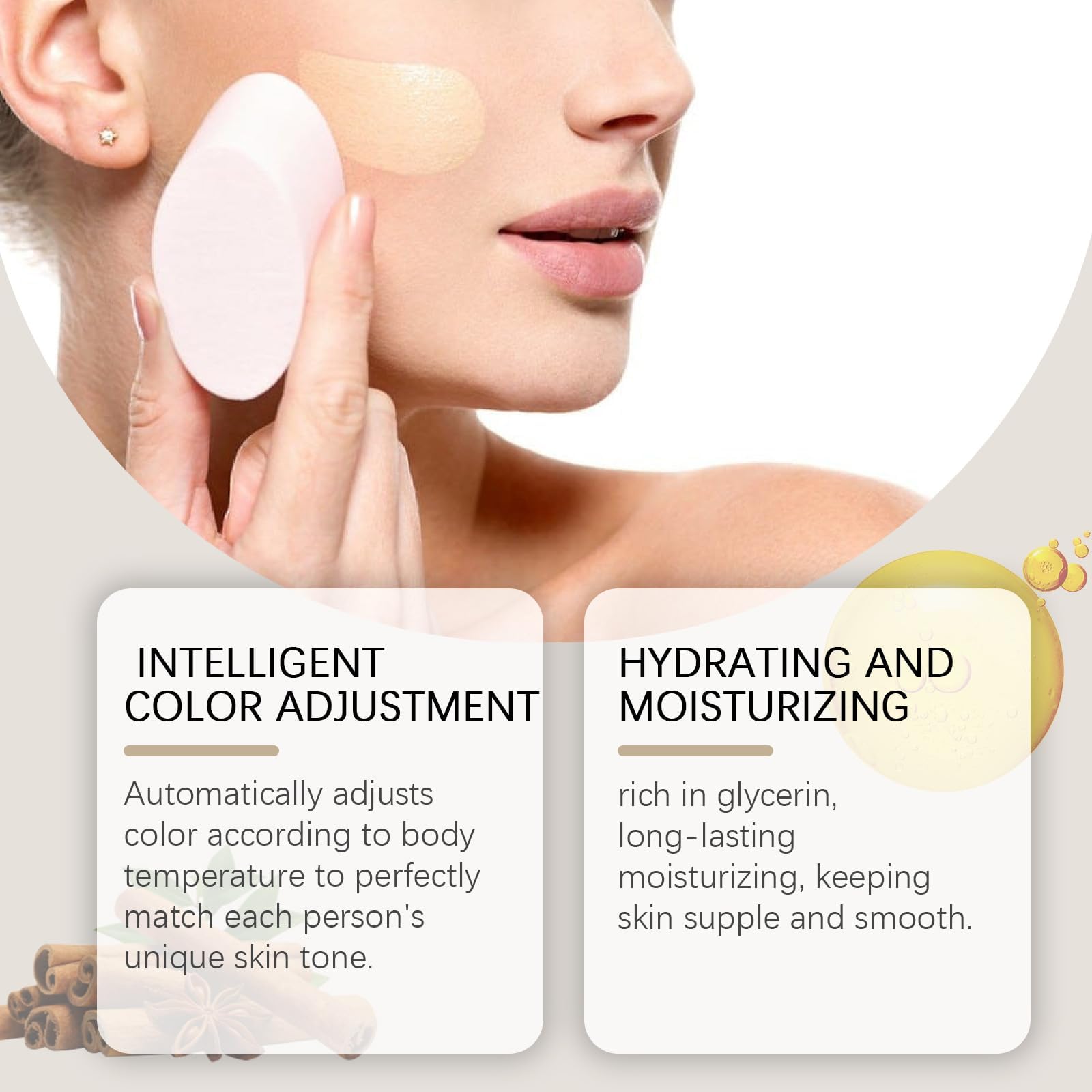 Contrast Color Changing Mature Skin Foundation - Adjusts to Match Your Skin Tone | White to Natural Foundation for Flawless Coverage | Perfect for Daily Wear, Special Occasions & Photography