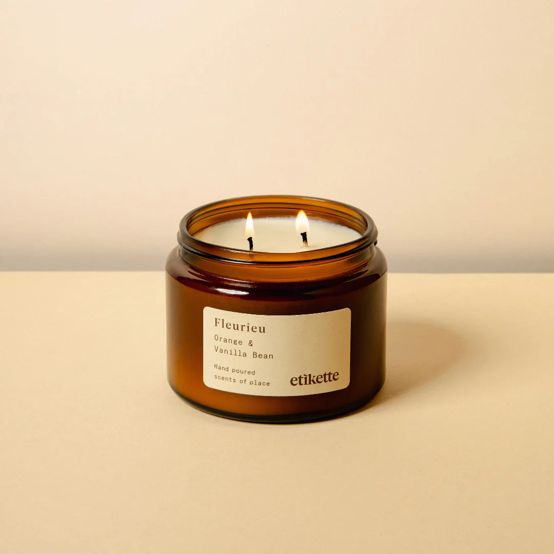 Etikette Large Jar Hand Poured Soy Candle - 16oz Natural Scented Candles for Home, Relaxation & Gifts | Perfect for Living Room, Bedroom & Spa