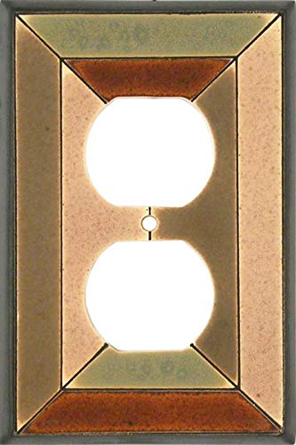 Perspective Ceramic Outlet Covers - Decorative Wall Plate Covers for Home & Office - Elegant Electrical Outlet Protectors for Living Room, Bedroom, Kitchen