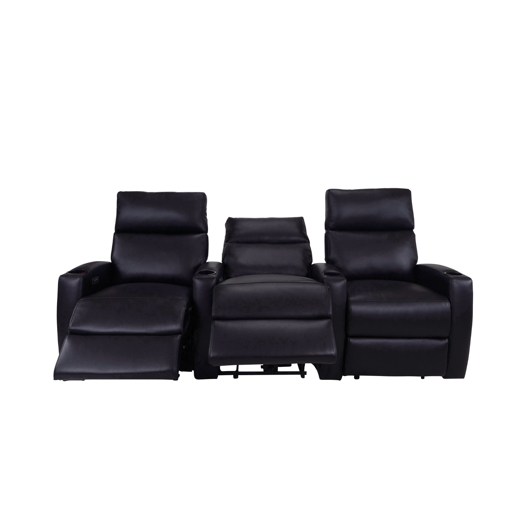 RowOne Galaxy II Recliner Theater Seating - Premium Home Cinema Sofa with Cup Holders & USB Charging | Perfect for Movie Nights & Gaming Setup