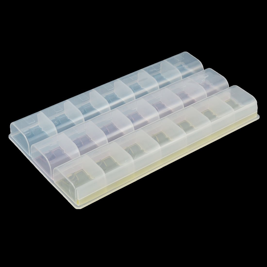 uxcell Plastic Storage Box Holder Organizer - Clear Stackable Containers for Home, Office & Craft Organization