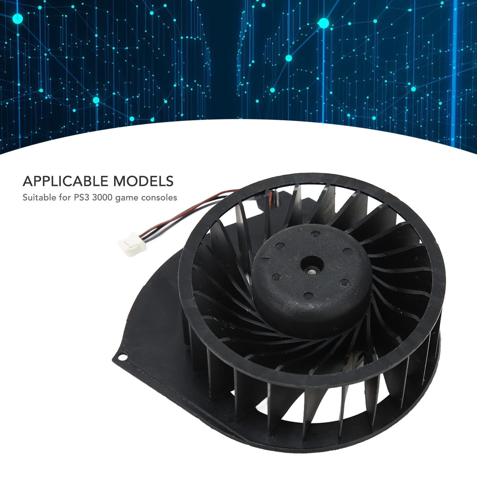 VBESTLIFE Ultra Slim Internal Cooling Fan for PS3 3000 - DC 12V 3Pin Gaming Console Cooling System | Prevent Overheating for Extended Gaming Sessions