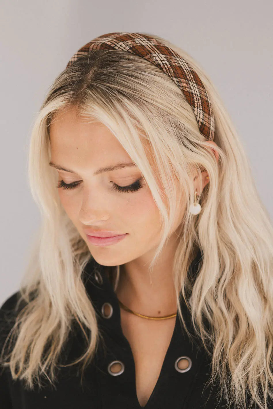 Julie Plaid Headband for Women - Soft & Stretchy Hair Accessories for Workouts, Yoga, and Everyday Style | Trendy Tartan Design for Fashion & Comfort