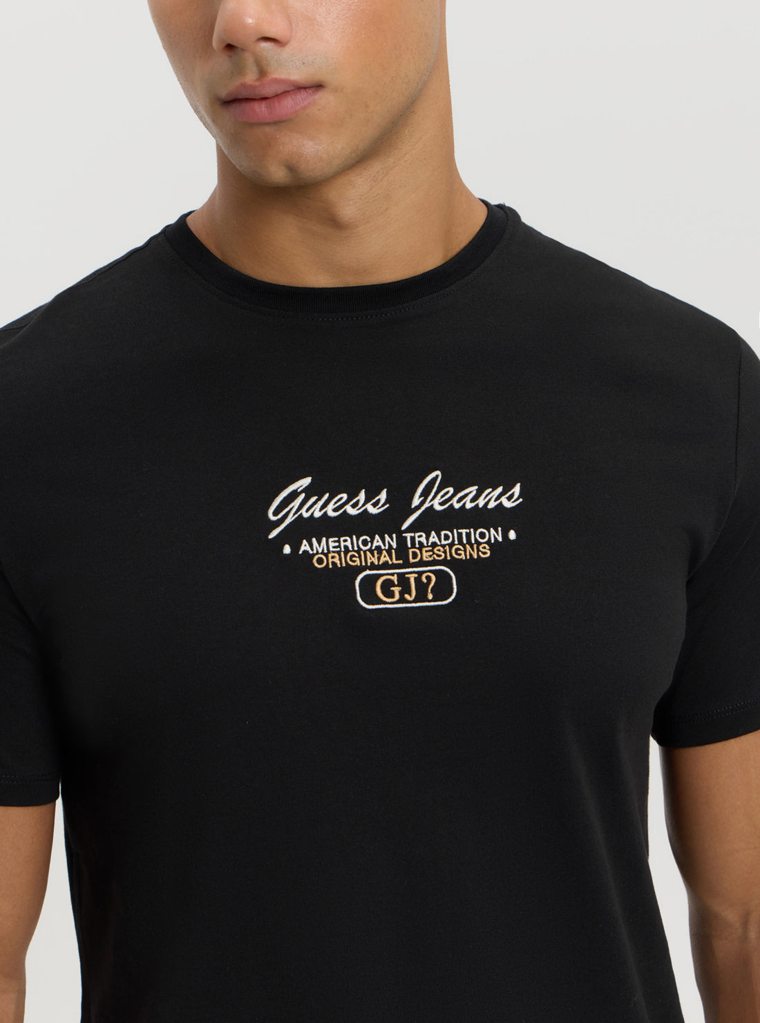 Guess Women's Black Slim Fit Script Logo T-Shirt - Casual Cotton Tee for Everyday Wear & Street Style Outfits
