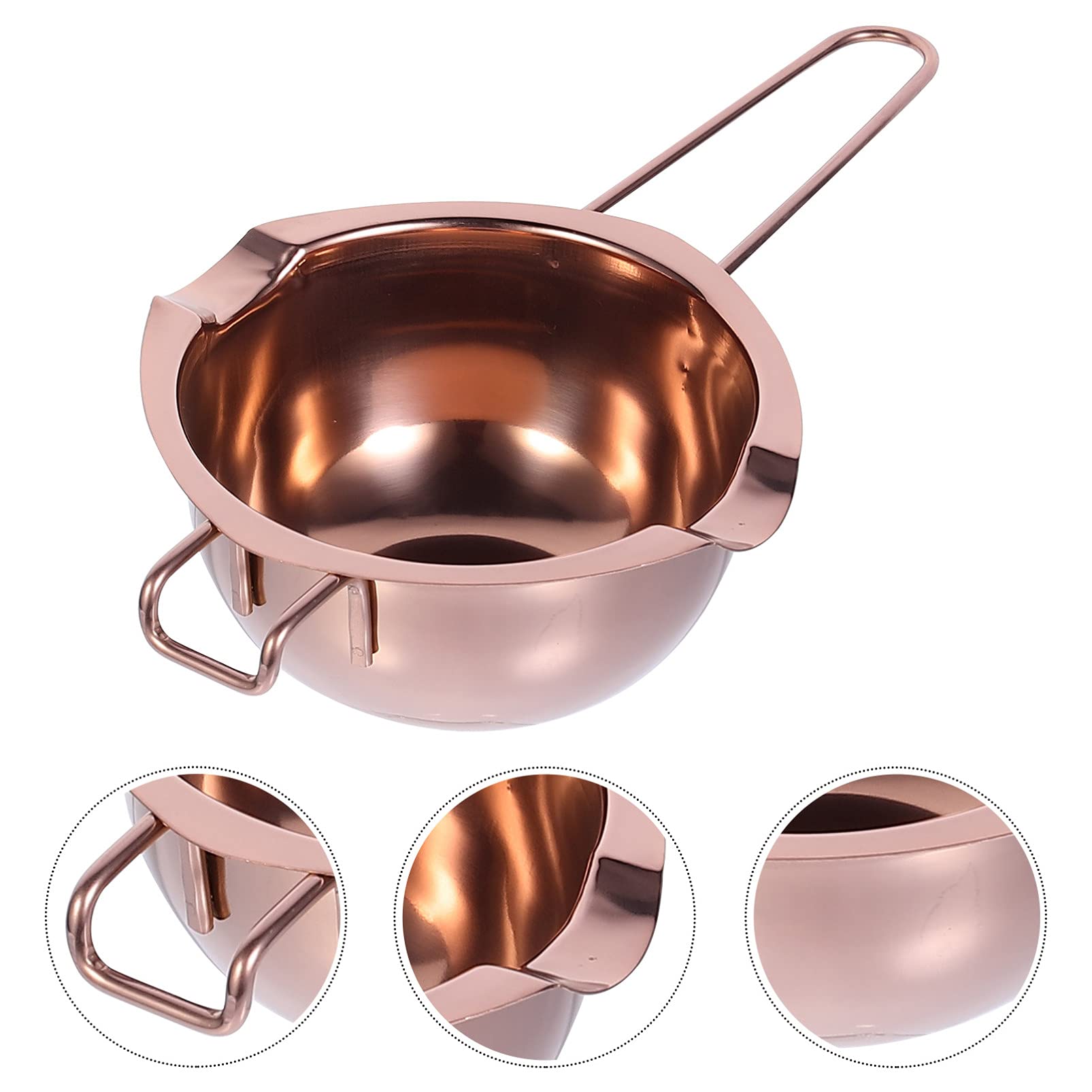 1pc Stainless Steel Melting Pot for Chocolate, Candy, Wax - Kitchen Baking Supplies & Tools - Perfect for DIY Desserts, Fondue, Candle Making & Candy Crafting