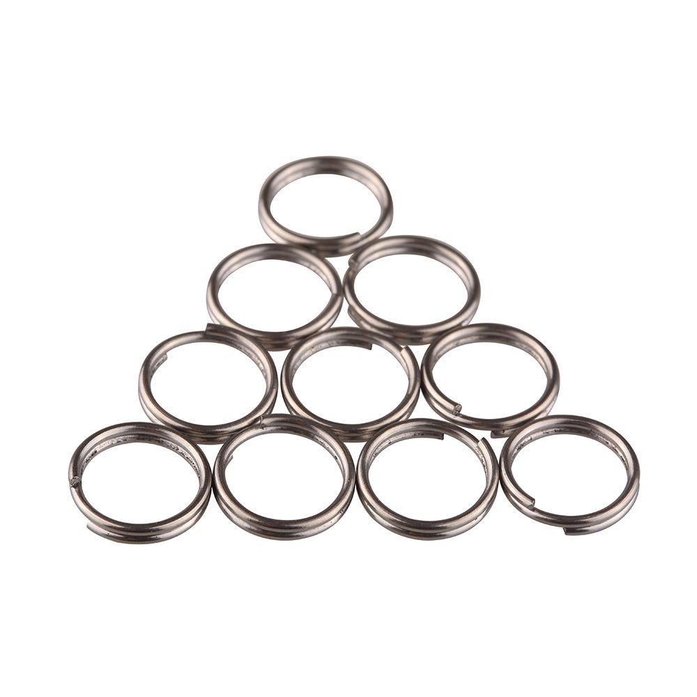 Titanium Split Key Rings 12mm (10 Pack) - Durable for Keys & Accessories
