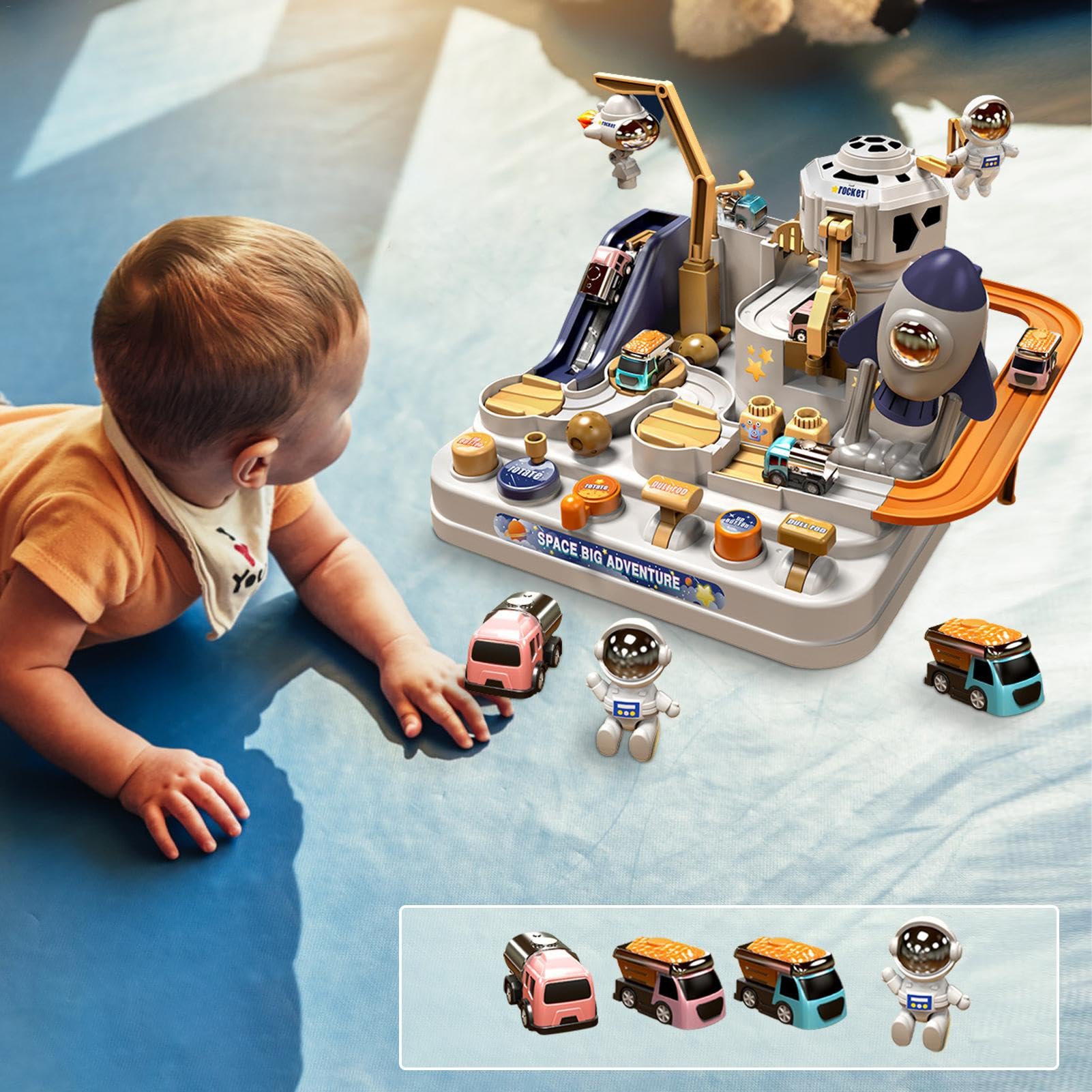 Jubepk Race Track Car Adventure Toys for Kids - Educational Preschool Car Games for 3 Year Old Boys & Girls | Perfect Birthday Gift & Learning Toy for Toddlers - Fun Indoor Playtime & Early Childhood Development Activity