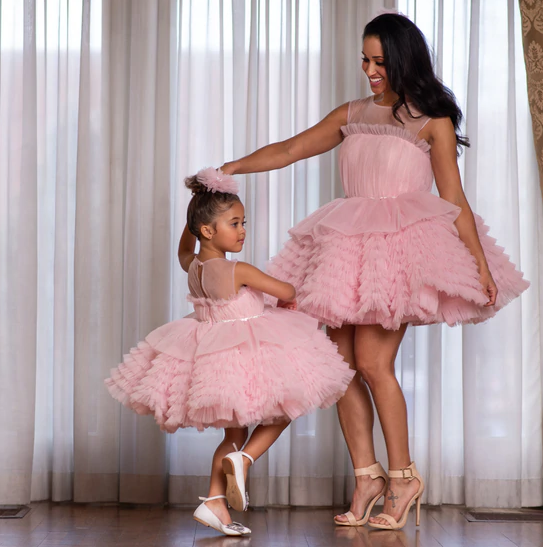 Matching Pink Perfect Dress for Mom and Daughter - Mother Daughter Outfits for Family Photos, Parties & Special Occasions