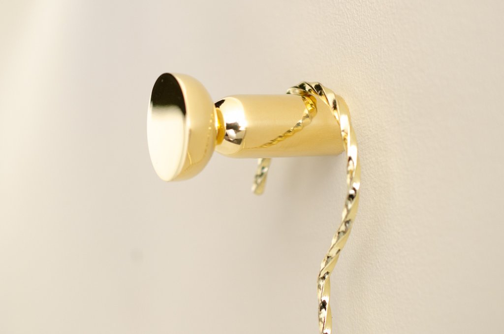 Polished Brass Pedestal Bowl Wall Hook - Unlacquered Round Home Decor for Entryway, Bathroom & Living Room
