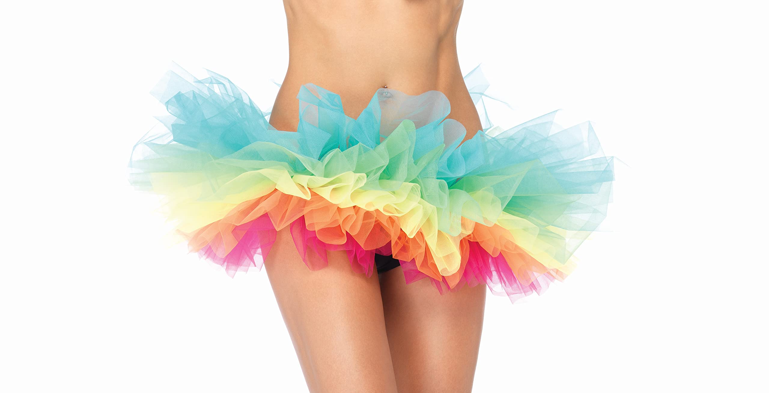 Leg Avenue Women's Rainbow Organza Tutu Skirt - Colorful Ballet Dance Costume for Parties, Halloween & Photo Shoots