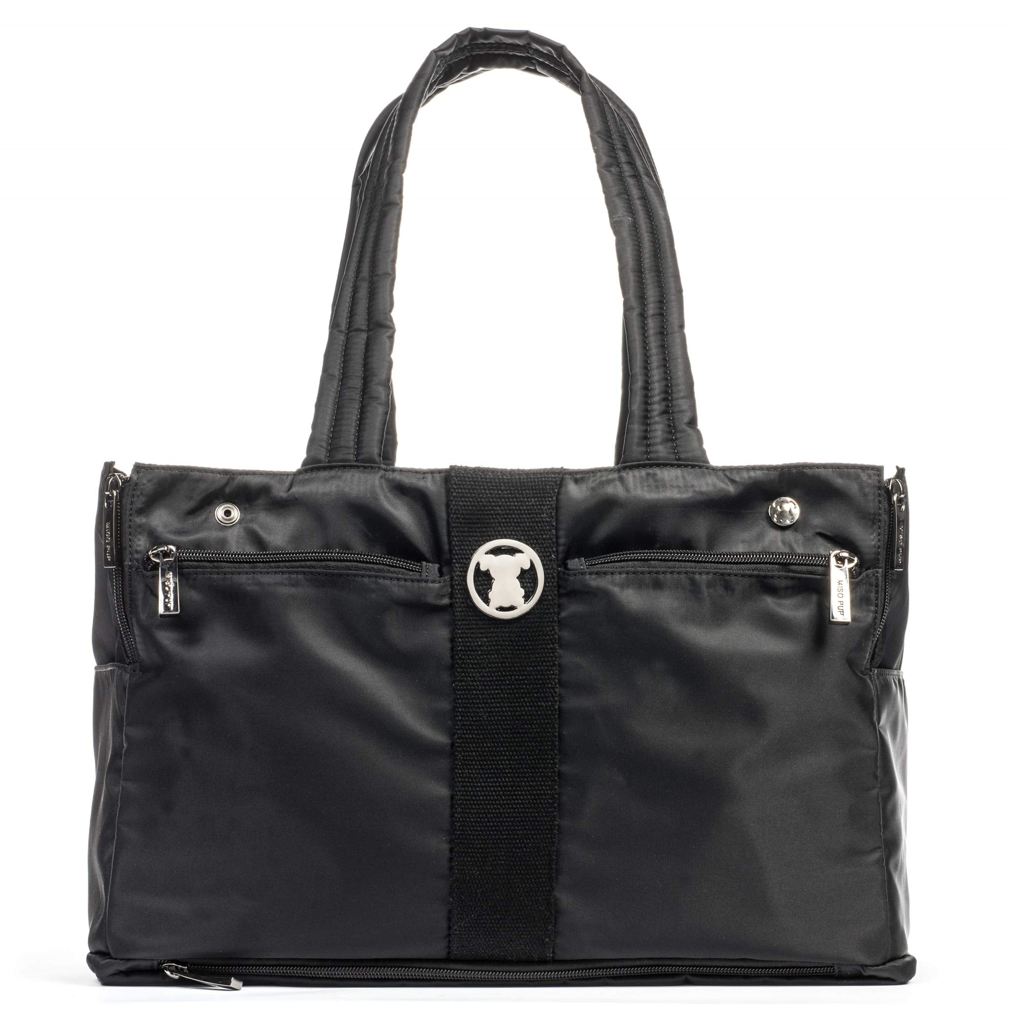 Interchangeable Shell Tote Pet Carrier Base - Timeless Black | Lightweight Travel Tote for Small Dogs & Cats | Perfect for Airplane Cabins, Car Rides & Vet Visits