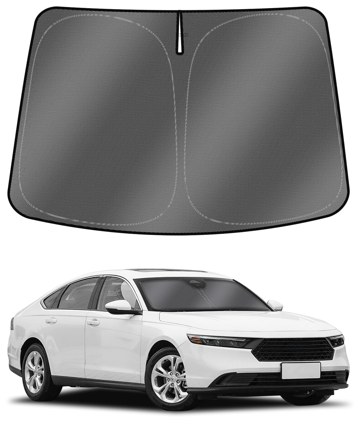 Mixsuper Foldable Windshield Sunshade for Honda Accord 2023-2025 | UV Heat Blocking Sun Visor for Front Window | Car Accessories to Keep Cool (Perfect for Parking, Road Trips & Summer Protection)
