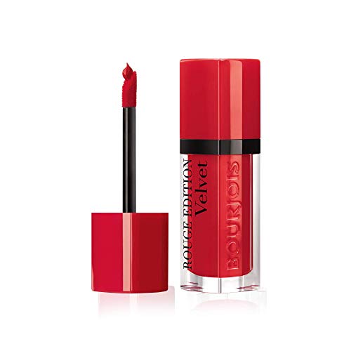 Bourjois Rouge Edition Velvet Lipstick - 03 Hot Pepper, 7.7ml | Long-Lasting Matte Liquid Lipstick with Intense Color | Perfect for Date Night, Parties & Everyday Wear