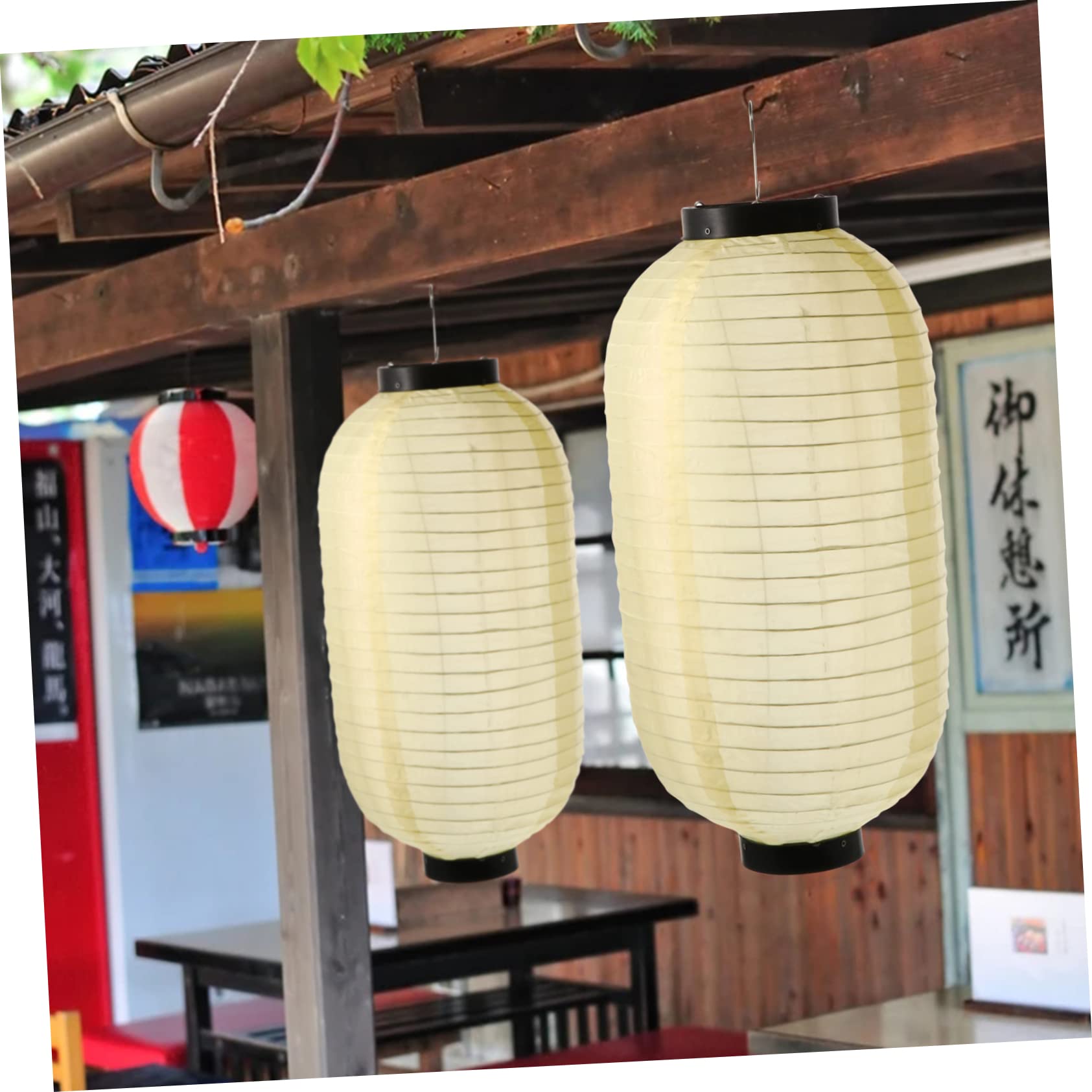 PRETYZOOM 2-Pack Japanese Silk Lanterns - Waterproof Foldable Paper Lantern Balls for Sashimi Bars, Wedding Decorations & Outdoor Parties | Elegant Asian-Inspired Lighting for Home, Garden and Events