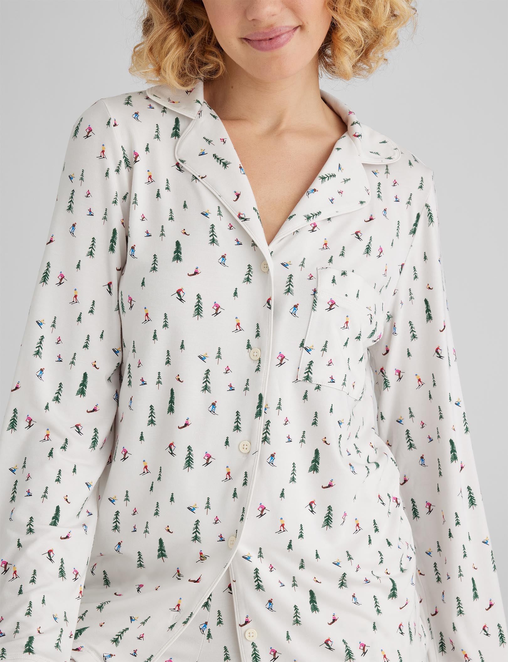 Cozy Women's Long Sleeve Pajama Set - Soft Sleepwear Loungewear for Relaxing at Home & Bedtime Comfort