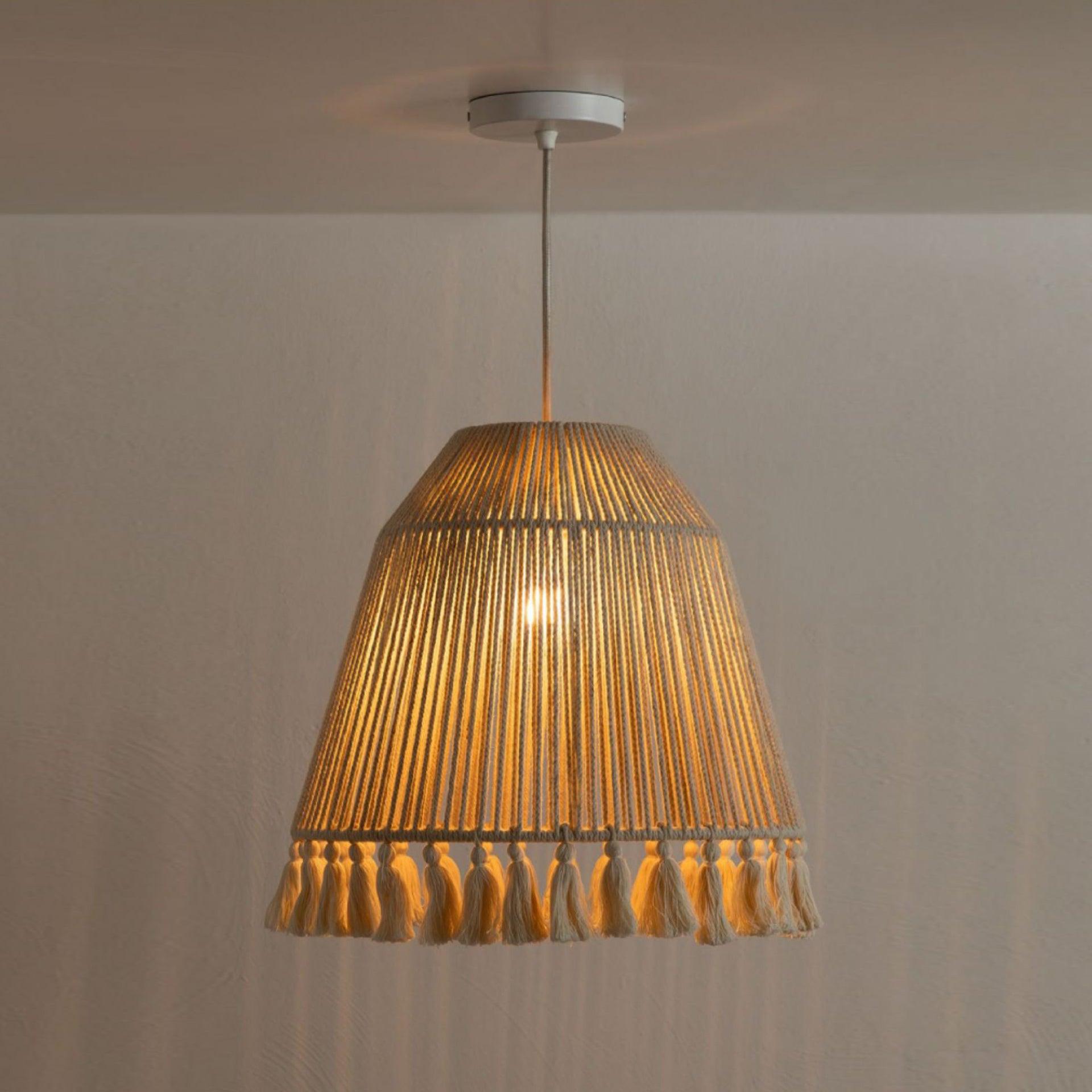 Stylish Chase Tassel Pendant Light Fixture - Modern Hanging Chandelier for Dining Room, Kitchen Island & Bedroom Decor