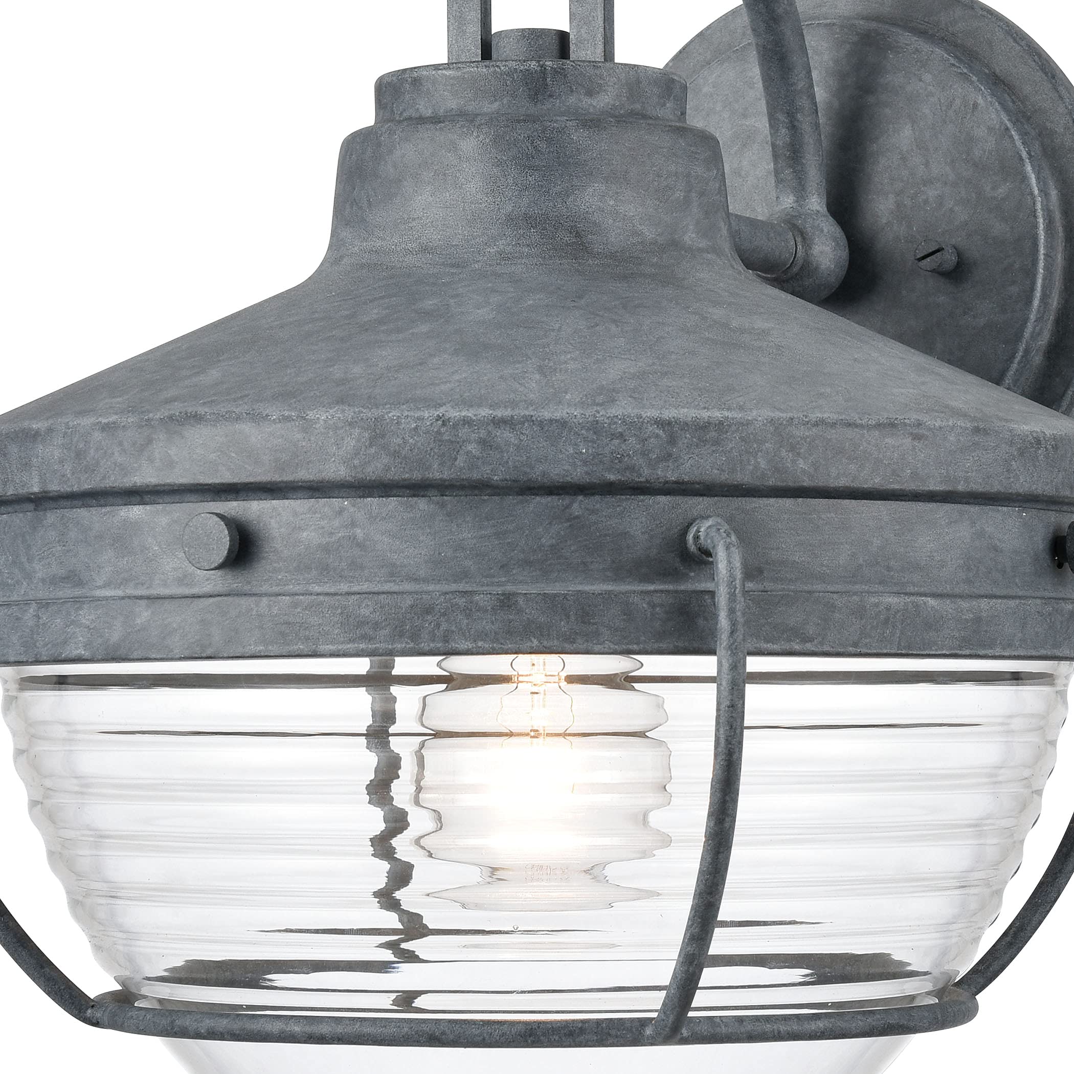 Elk Home Eastport 1-Light Outdoor Wall Sconce - Weatherproof Exterior Light Fixture for Porch, Patio, Garage & Entryway Lighting
