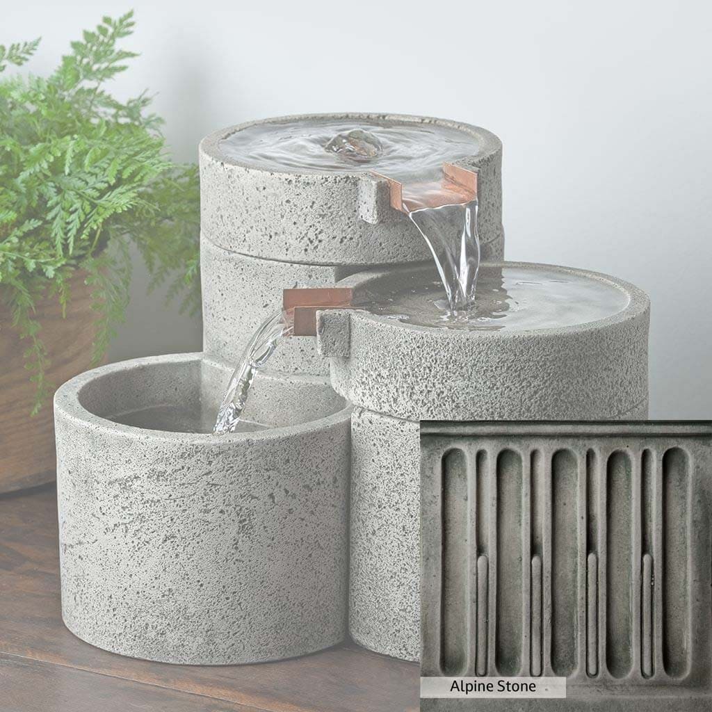 Campania International Venn Fountain - Outdoor Garden Water Fountain with LED Lights - Perfect for Patio, Yard, and Landscape Decor