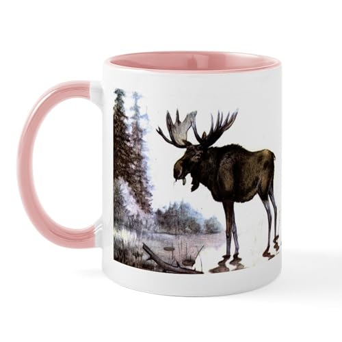 White/Pink Inside - Moose Mug