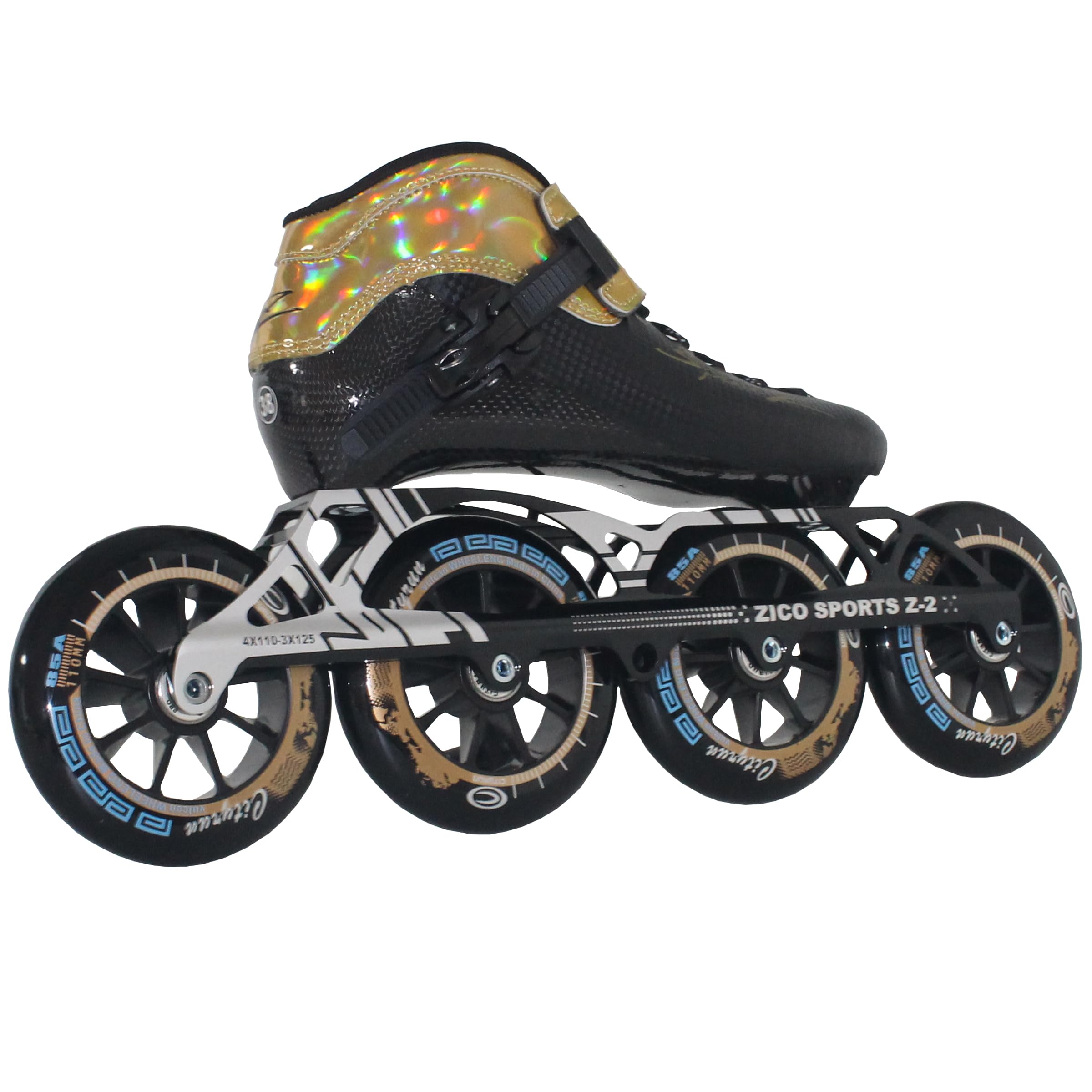 **Professional Inline Speed Skates for Adults - Men & Women | High-Performance Racing Roller Skates for Fitness & Competition | Perfect for Outdoor Training, Track Racing & Speed Skating (Black)**
