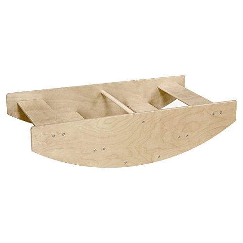 Contender 2-in-1 Wooden Rocking Boat & Stair Climber - Montessori Balance Toy for Toddlers - Natural Baby Rocker for Homeschool, Kindergarten & Nursery - Perfect for Indoor Play, Early Childhood Development & Sensory Learning