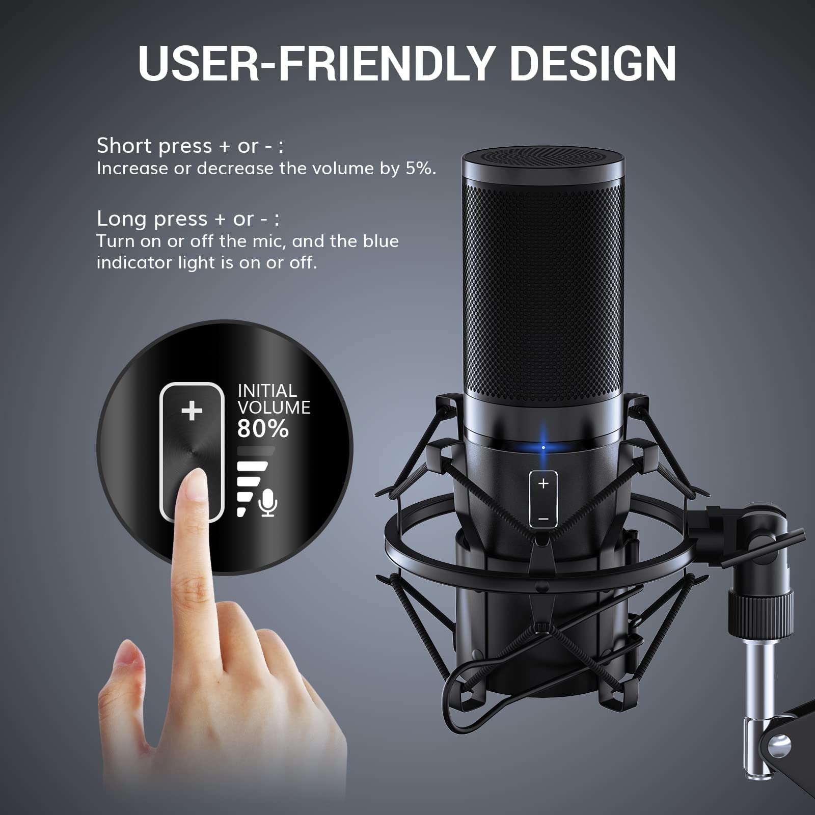 TONOR USB Podcast Microphone Kit - Professional Cardioid Condenser Mic for Gaming, Streaming & Recording | Compatible with PC, PS4/5, Discord & Twitch | Includes Adjustable Arm Stand | Perfect for YouTube, Singing & Live Broadcasts | Home Studio & Content Creation Essential