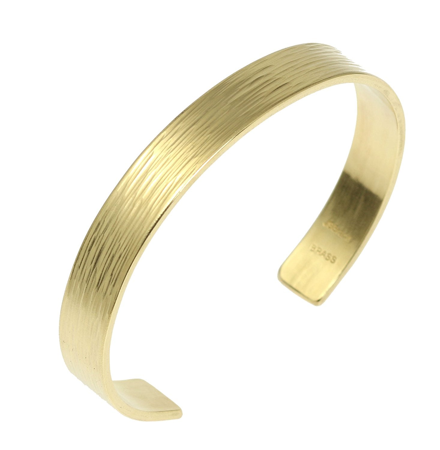 10mm Wide Bark Texture Gold Tone Brass Cuff Bracelet for Women - Elegant Boho Jewelry for Everyday Wear & Special Occasions