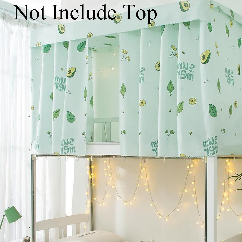 Breathable Blackout Canopy Curtain for Bottom Bunk Bed - Single Bed Privacy Drapes with Rope & Loop, Dust-Proof Shading for Dorm, Home & Loft Underbed Tent | Perfect for College Dorms, Kids' Rooms & Small Space Privacy Solutions