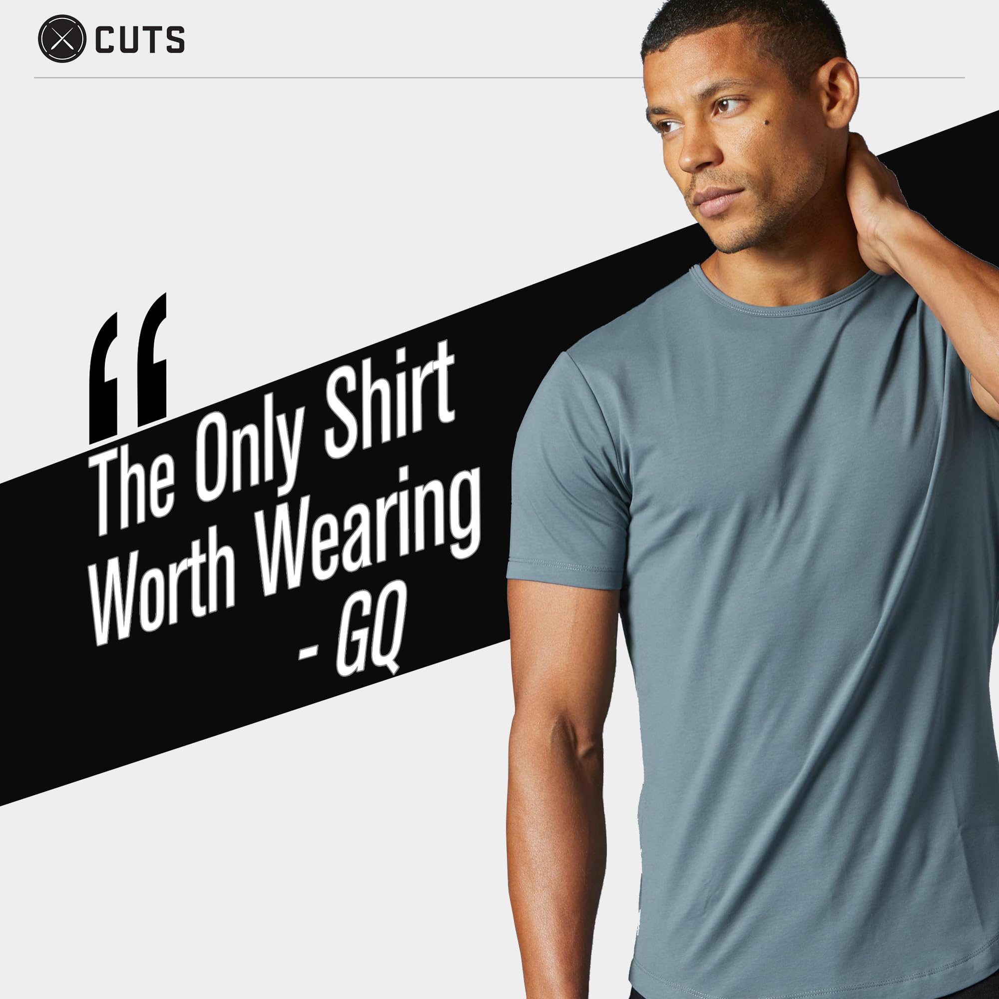 Premium Men's Casual Short Sleeve T-Shirt - Soft AO Crew Neck Tee with Classic Curve Hem | PYCA Pro Fabric | Comfortable Everyday Wear for Work, Gym & Outdoors